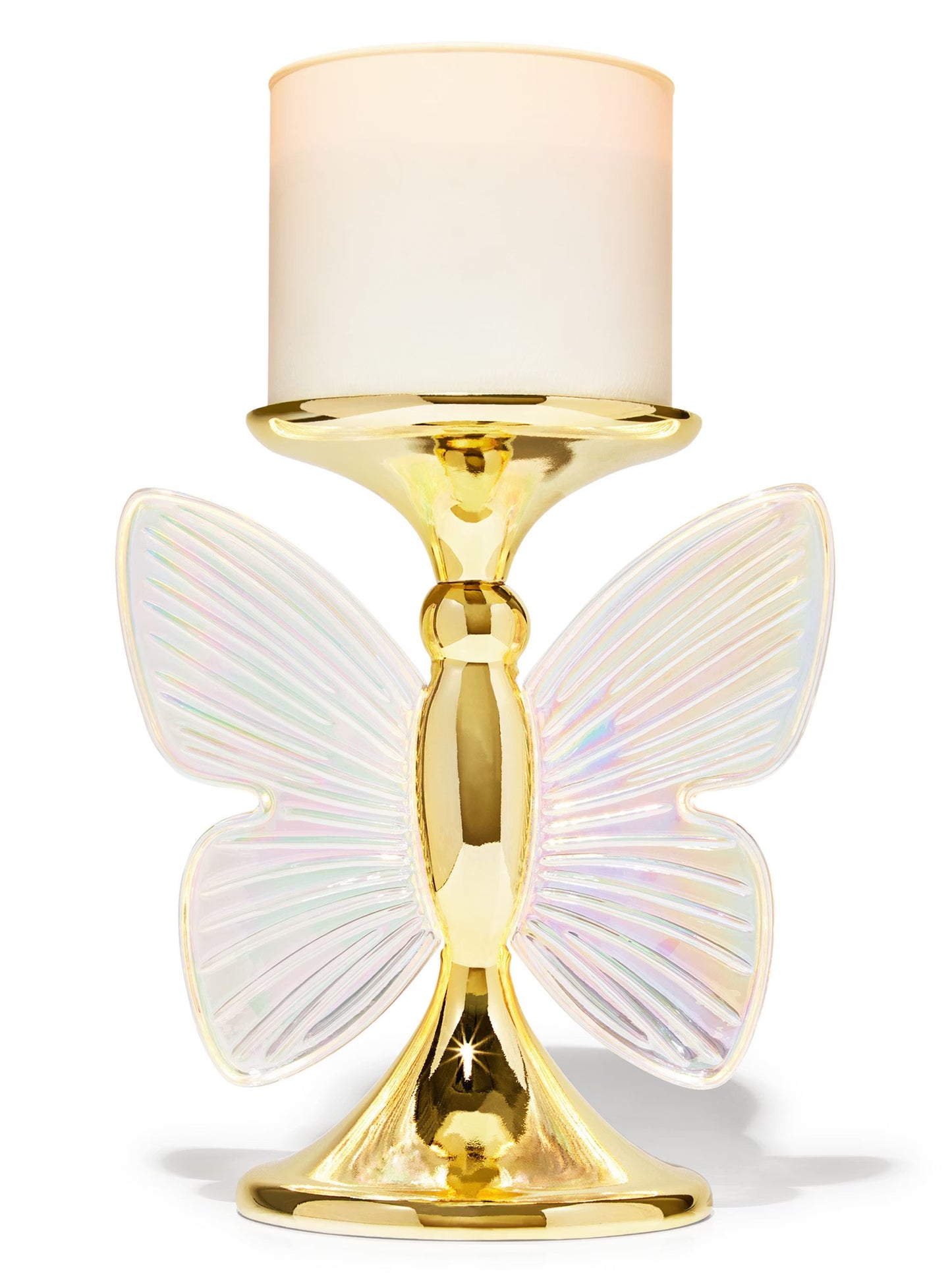 Illuminated Light-up Butterfly 3-Wick Candle Holder
