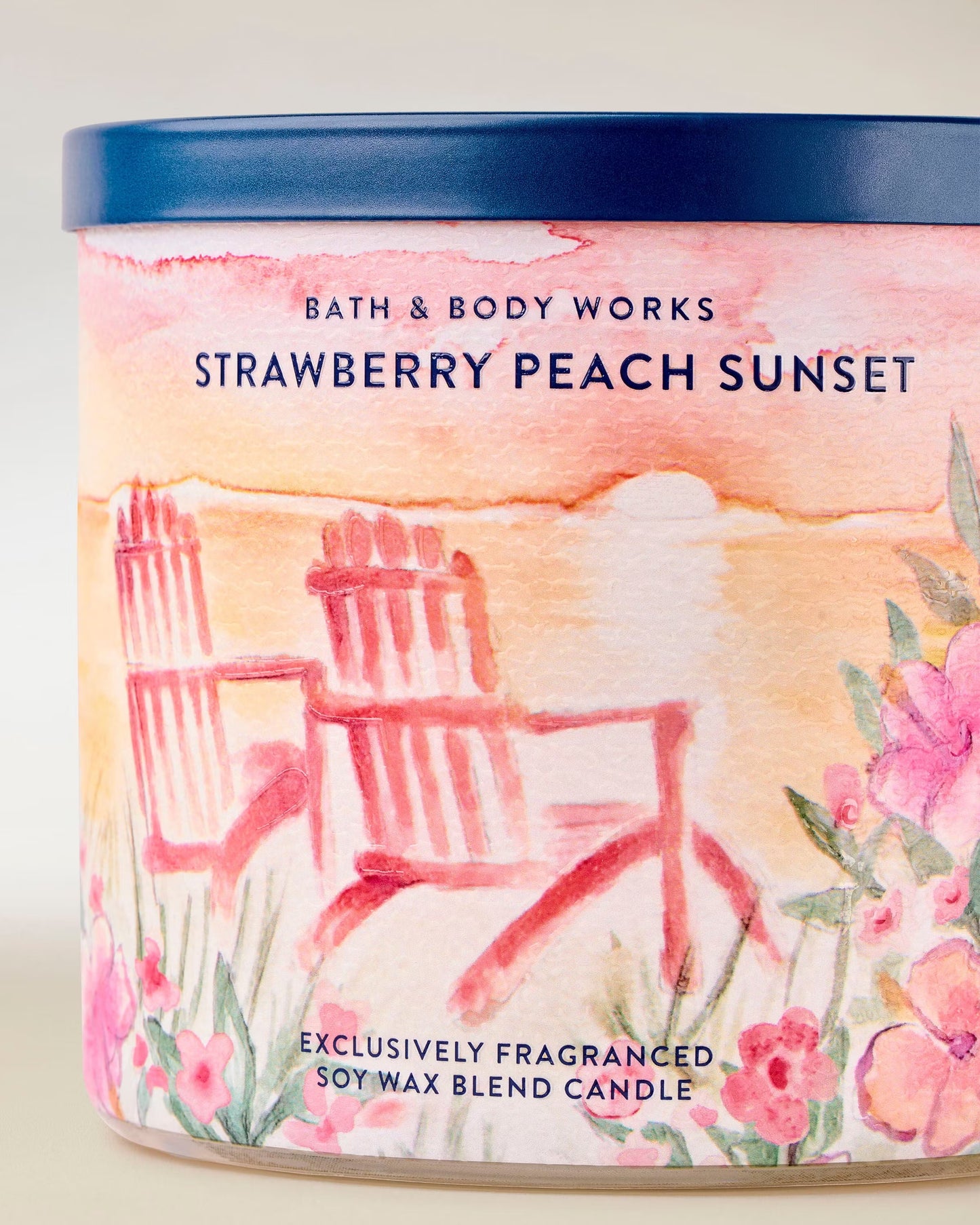 Strawberry Peach Sunset 3-Wick Candle