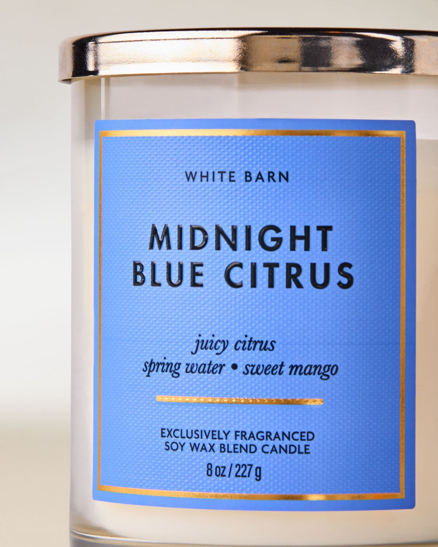 Midnight Blue Citrus Single Wick Candle