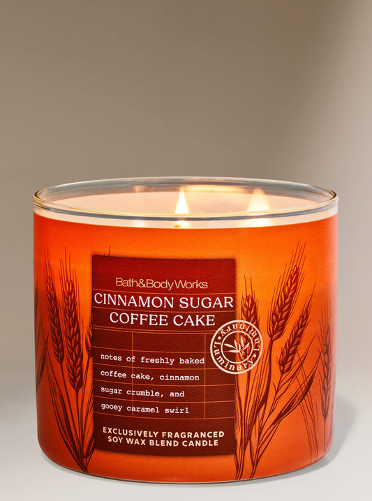Cinnamon Sugar Coffee Cake 3-Wick Candle