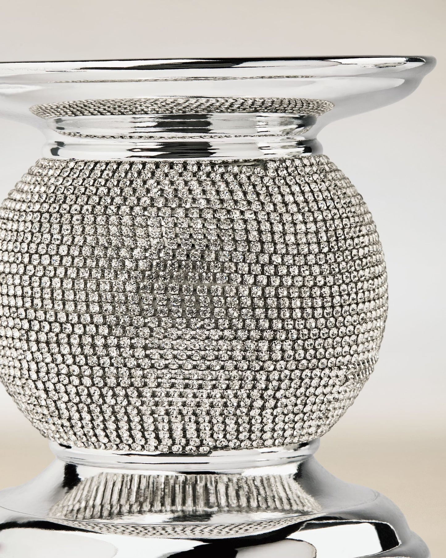 Bling Applique Pedestal 3-Wick Candle Holder