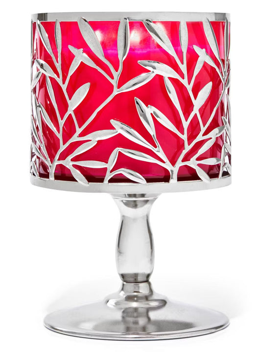 Vine Leaf Pedestal 3-Wick Candle Holder