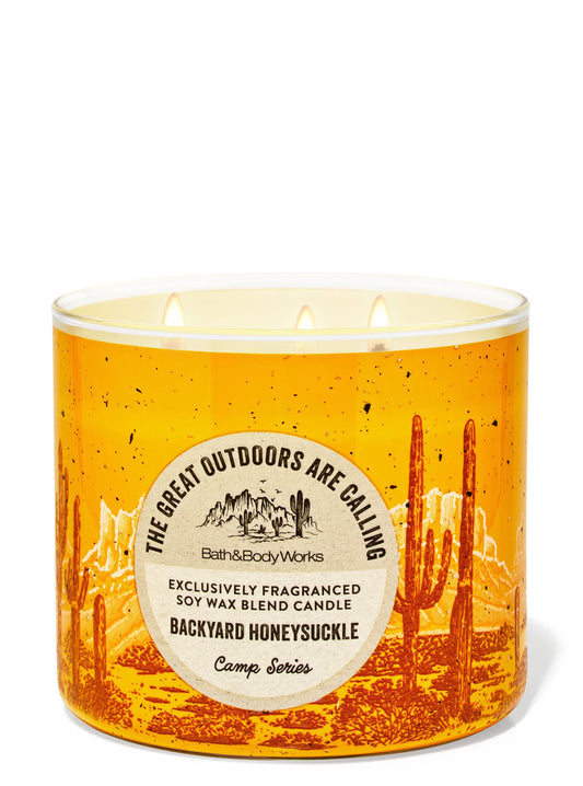 Backyard Honeysuckle 3-Wick Candle