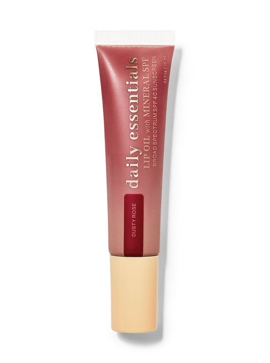 Dusty Pink Lip Oil with Mineral SPF 40