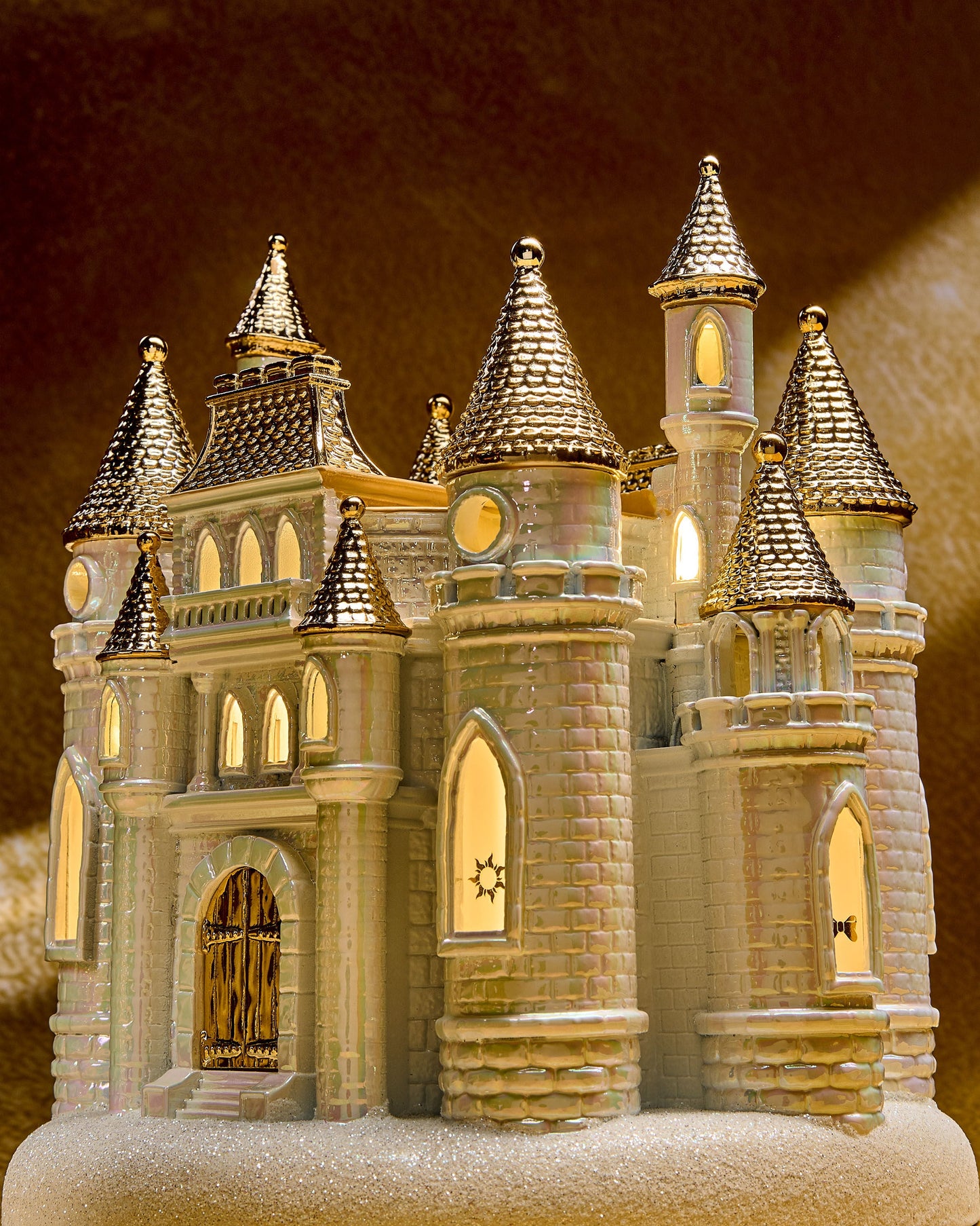 Disney Princess Light-up Castle Pedestal 3-Wick Candle Holder