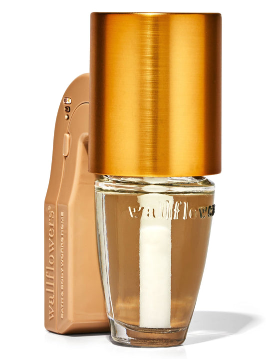 Metallic Brass Cylinder Wallflowers Scent Control&trade; Fragrance Plug